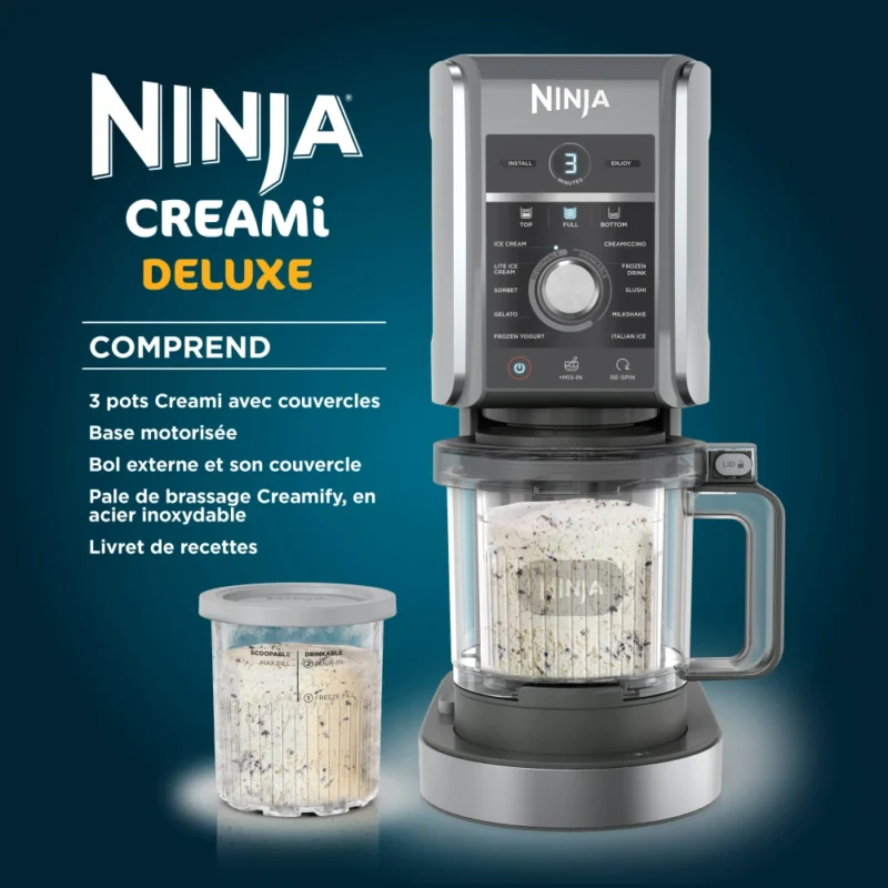 Ninja CREAMi Deluxe 10-en-1 Machine à délices et boissons glacées NC501EU - Imagen 3